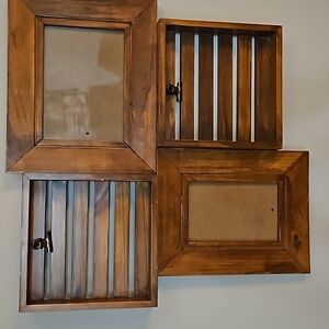 RARE 18×1.75×18 3d Raw clip picture Wood photo frames Collage hanging